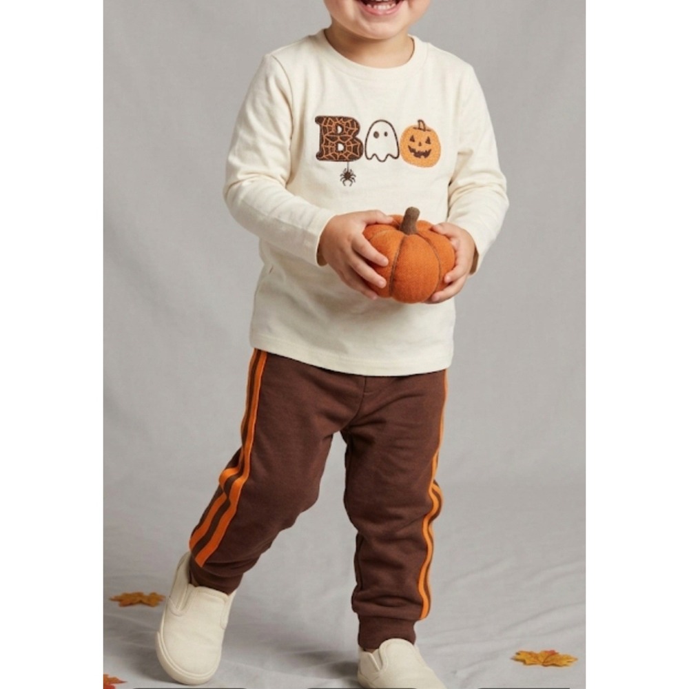 Magical Kids Boys Set 2-Piece Sweatshirt & Pants Halloween 24M Beige And...